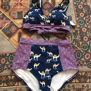 NWT AdoreMe High waist Camel Bikini